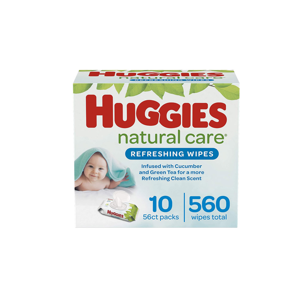 Natural Care lingettes pour bébés pour peau sensible, non parfumées, 184  unités – Huggies : Lingette humide